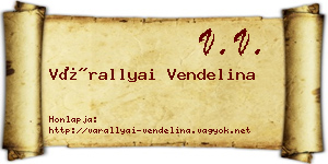 Várallyai Vendelina névjegykártya